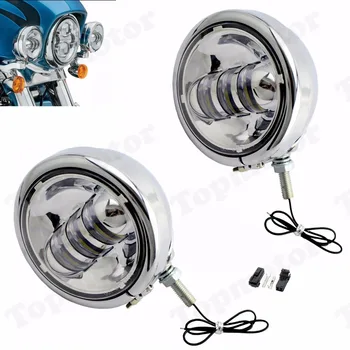 

4.5" LED Projector Auxiliary Passing Spot Fog Head Light Lamp For motor Touring 2 lights and 2 lights shell