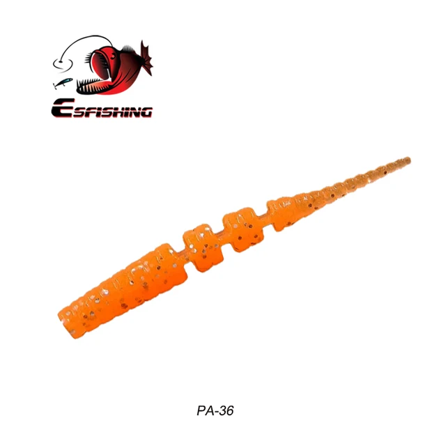 ESFISHING Polaris 42mm Sinking Artificial Silicone Soft Worm Baits Softness Pesca Tackle Winter Ice Fishing Lures Free shipping PA36