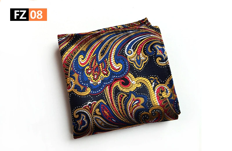 2 Pcs/Set Luxury Men Formal Scarf Set Fashion Colorful Paisley Scarves with Handkerchief mens scarf for summer