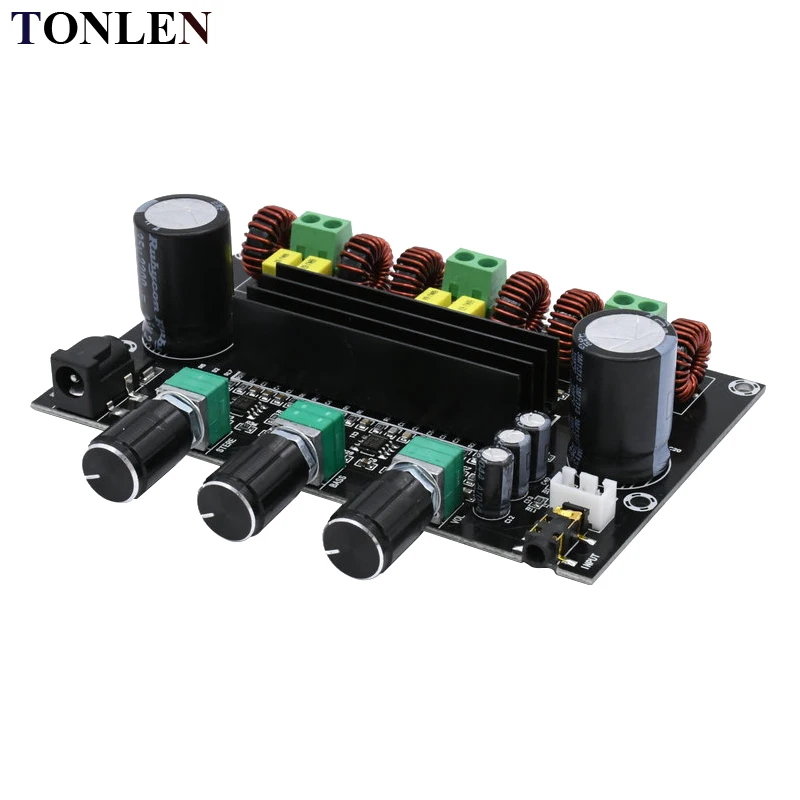 TONLEN 2.1 TPA3116D2 Digital Power Amplifier Board 24V 80W*2+100W High Power Audio Amplifier Module DIY HIFI Home Theater Amp TONLEN 2.1 TPA3116D2 Digital Power Amplifier Board 24V 80W*2+100W High Power Audio Amplifier Module DIY HIFI Home Theater Amp