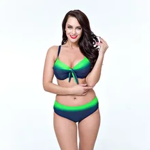 Женский купальник большого размера, бикини с пуш-ап, купальник с высокой талией, комплект бикини, классический винтажный бикини, женский ретро купальник