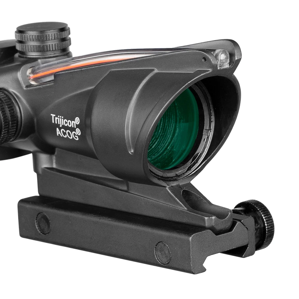 Trijicon ACOG 4X32 Scope Fiber Optics Red Dot Adjustable Illuminated Chevron Glass Etched Reticle Tactical Hunting Sight