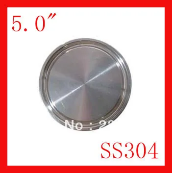 

New arrival 5" SS304 Stainless Steel Ferrule end cap Tube fitting 2pcs/lot