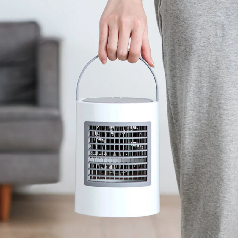  USB Water Cooled Small Fan Elliptical Portable Water-Cooled Air Conditioner For Bedroom Living Room - 33043516230