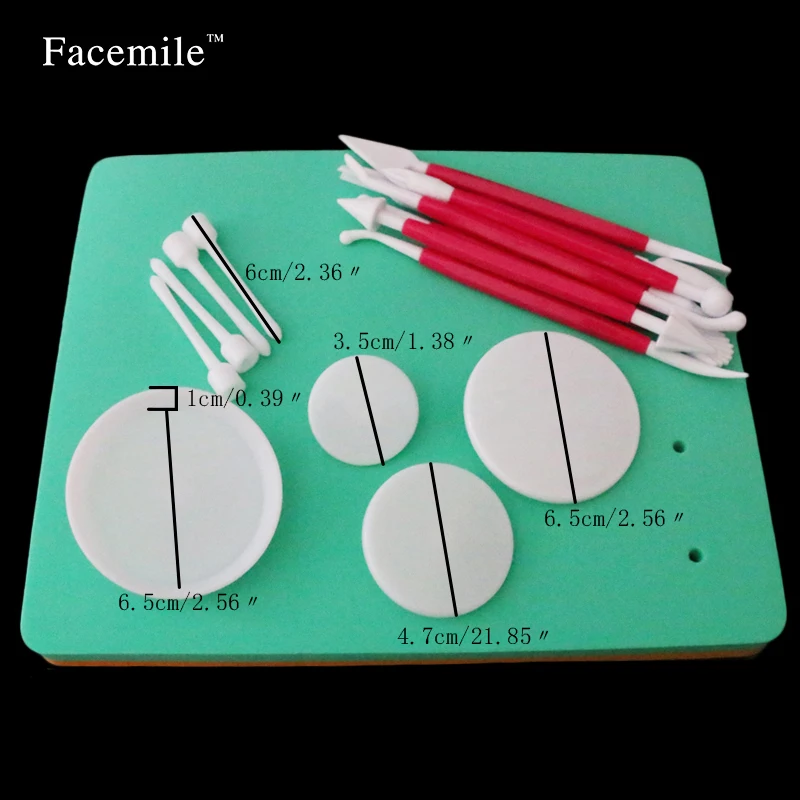 Facemile Горячая помадка торт Поролоновый коврик губка резинка паста украшения сахарное Ремесло Цветок Моделирование инструмент ZH063