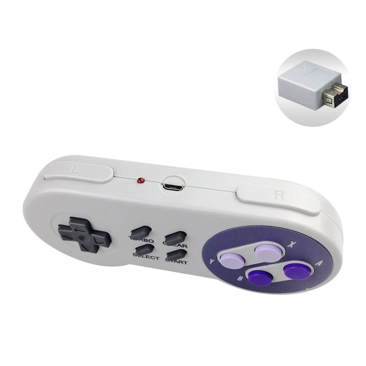 2,4G USB Беспроводной контроллер геймпад для супер-нойд SNES Классические мини Игровые приставки аксессуары