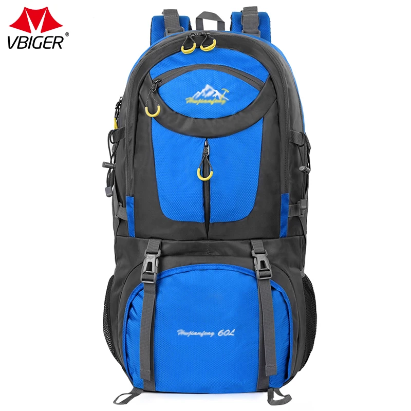 Vbiger 60L Large Capacity Travel Backpack Waterproof Backpack Daypack