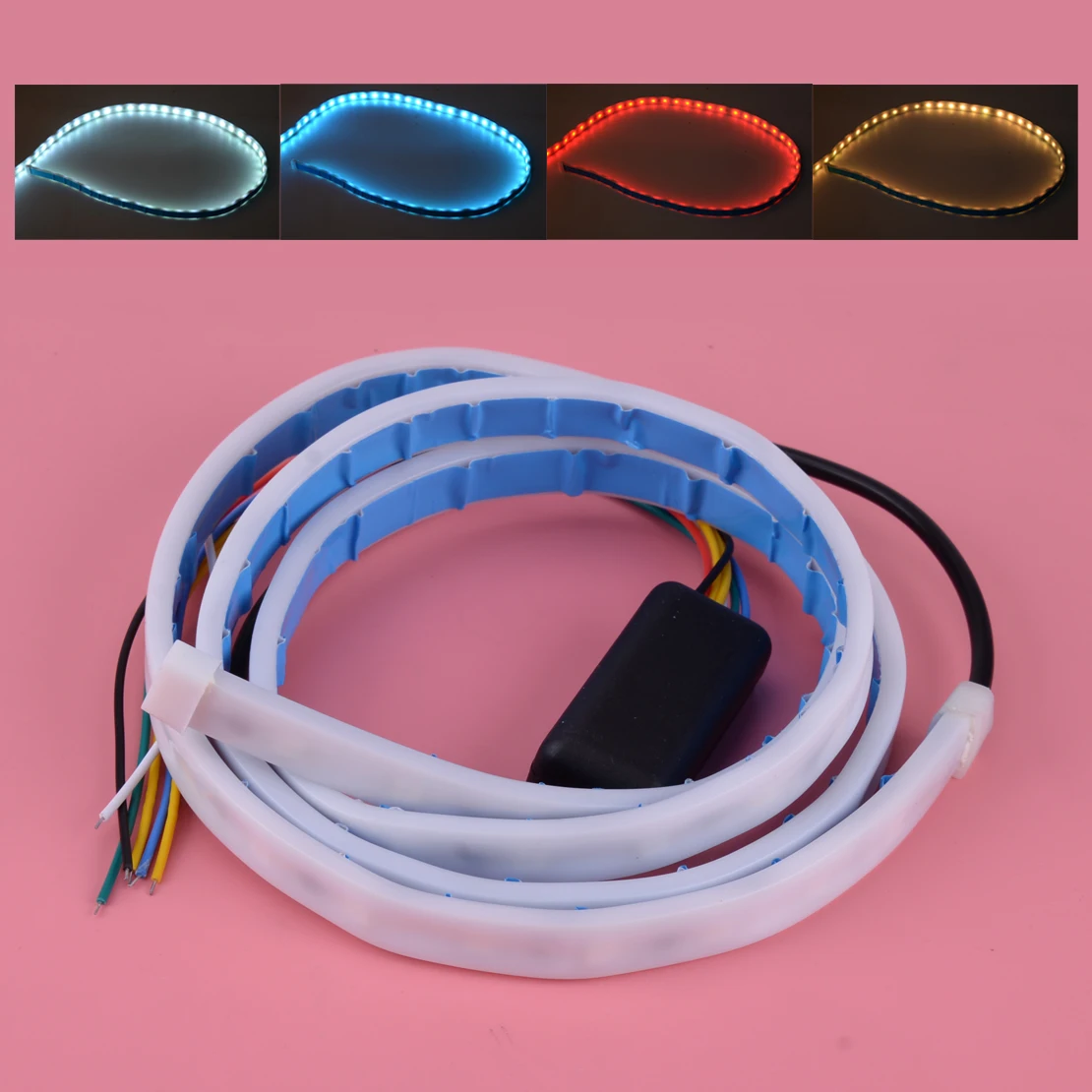4" RGB светодиодный автомобильный багажник раздвижная лампа для фары заднего света полоса багажника багажная кромка тормозной сигнал поворота