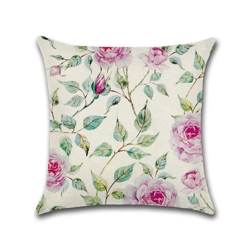 Декоративный чехол для подушки с изображением тропических растений, фламинго, хлопок, лен, чехол для подушки, цветы, наволочка, kussensloop almohada - Цвет: 10