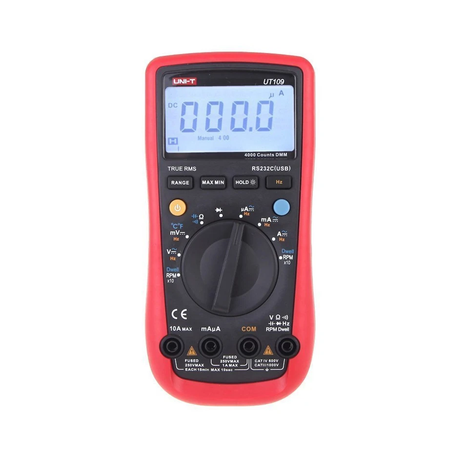 UNI-T UT109 Auto-Range Automotive Multi-Purpose Meter Automotive Multimeter Tester with Dwell-Tach/RPM Measurement UNI-T UT109 Auto-Range Automotive Multi-Purpose Meter Automotive Multimeter Tester with Dwell-Tach/RPM Measurement