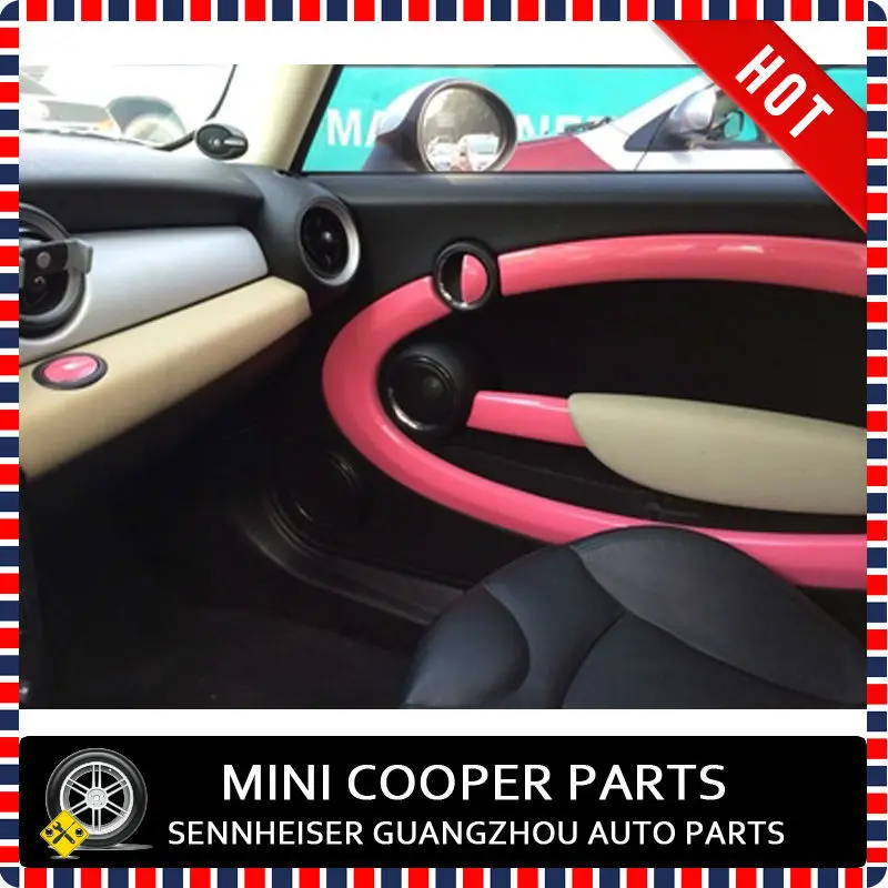 Фирменная Новинка ABS Материал с защитой от ультрафиолетового излучения, стиль Mini Ray розовый цвет дверной комплект с внутренней ручкой для Mini Cooper R55/6/7/8/9(8 шт./компл