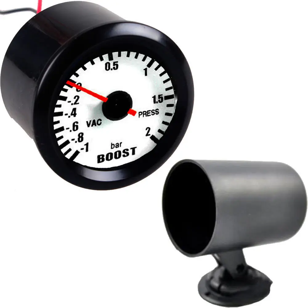 Prix pour EE support Universel Blanc Écran De Voiture Pointeur 2 "52mm Bar Turbo Boost Mètre de Mesure + Pod Titulaire XY01 Prix pour EE support Universel Blanc Écran De Voiture Pointeur 2 "52mm Bar Turbo Boost Mètre de Mesure + Pod Titulaire XY01