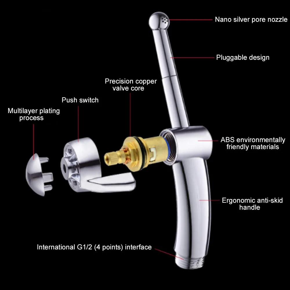 Ручной душ Чистая женщина Омыватель спрей головка Промывка Туалет применение душевая головка биде расширенный набор для крепления биде