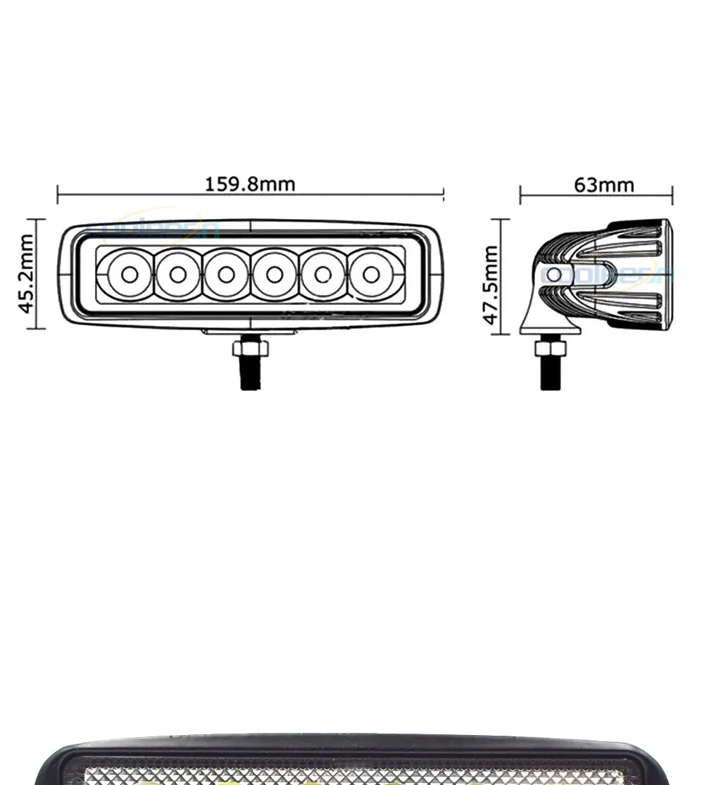 12V 24V Auto LED Light 18W Car Work Lamp Boat Vehicle Top Head Bulb 2000LM IP67 Waterproof Flood Beam Lighting Spot Lights (1)