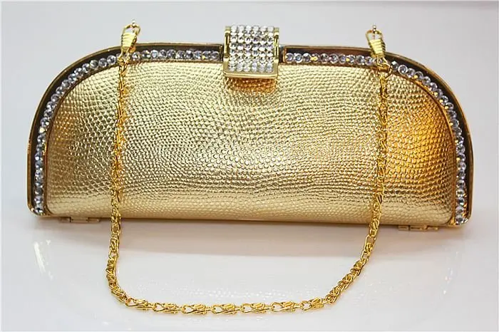 Gold Shiny crystal party bag,handcraft dress bag,Clutch Purse,bride/wedding handbag,evening bags ...