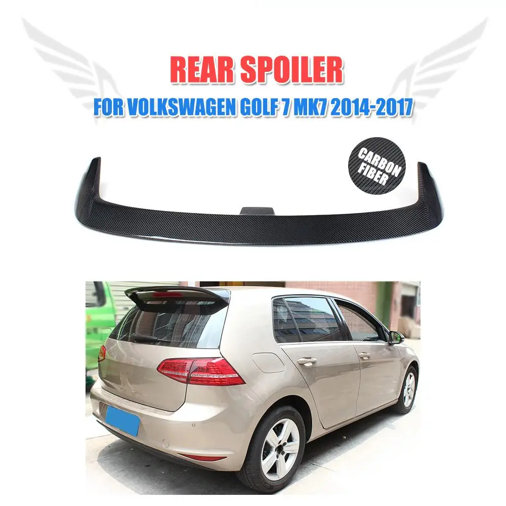 Углеродного волокна задний багажник спойлер хэтчбек окно крыло для Volkswagen VW Golf 7 VII MK7- В Стиль Тюнинг автомобилей Запчасти