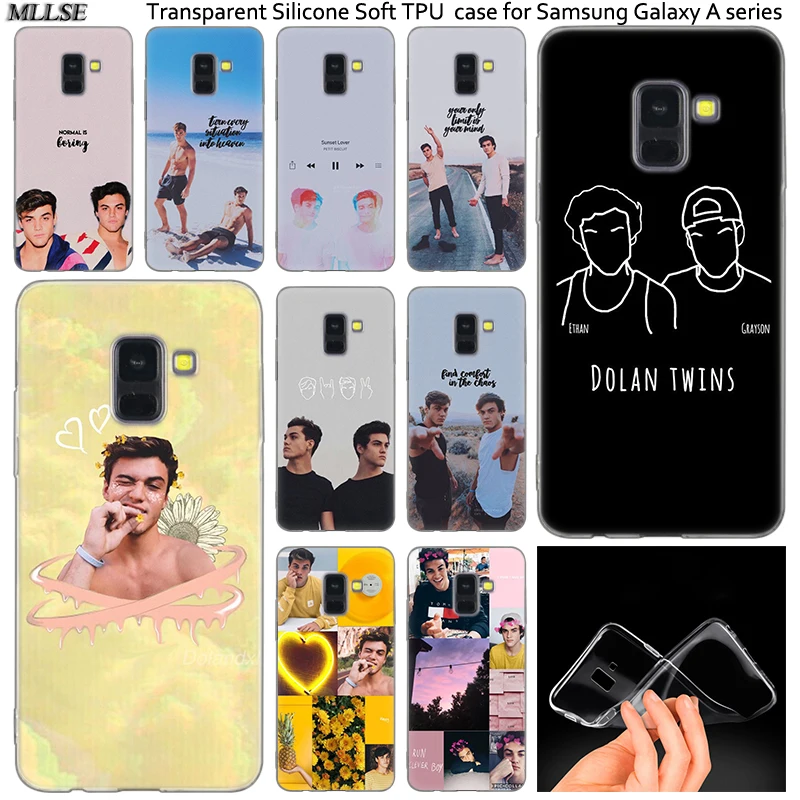 Прозрачный силиконовый чехол Dolan Twins для Samsung Galaxy A50 A30 A10 A40 A6 A8 Plus A20 E A5 A7 2018 2017 2016 Note 9