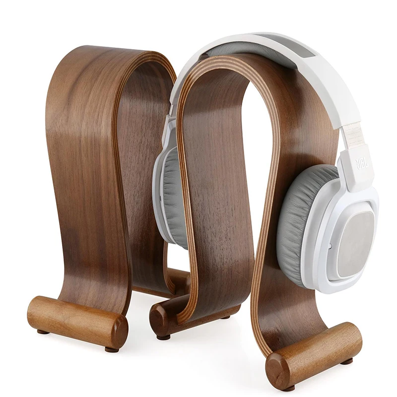 Classic Natural Wooden Headphone Stand U Shape Earphone Holder Headset Hanger Headset Rest for Beats JBL Universal Headset Hot