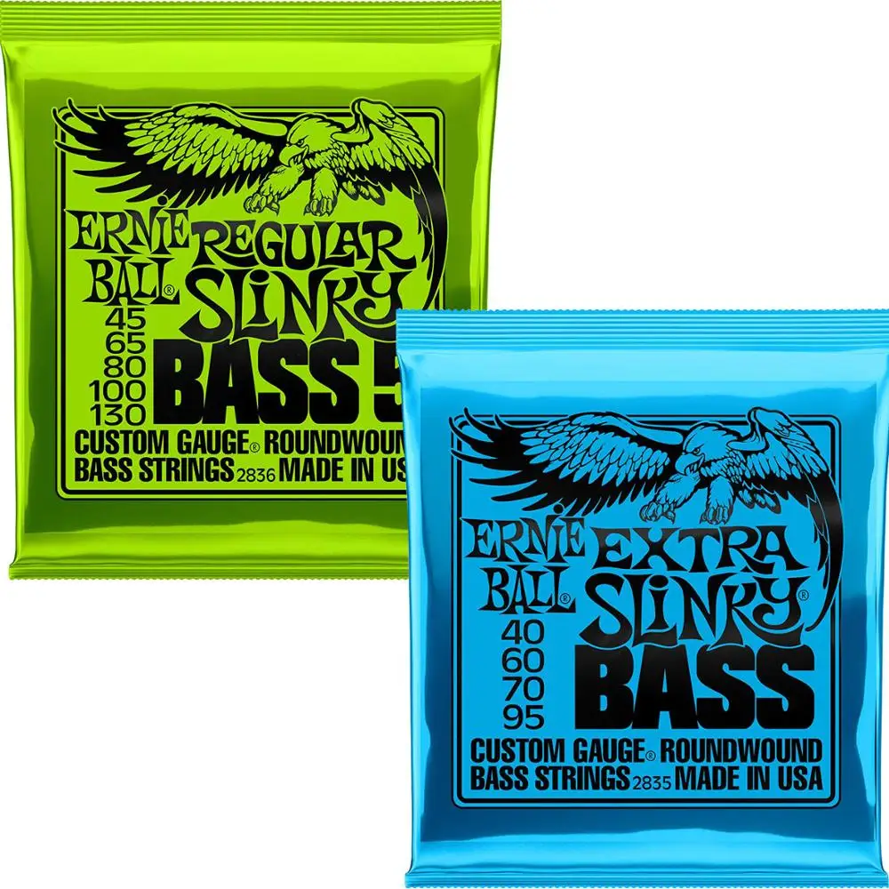 

Ernie Ball Slinky Nickel Round Wound 4-String 5-String Electric Bass Strings