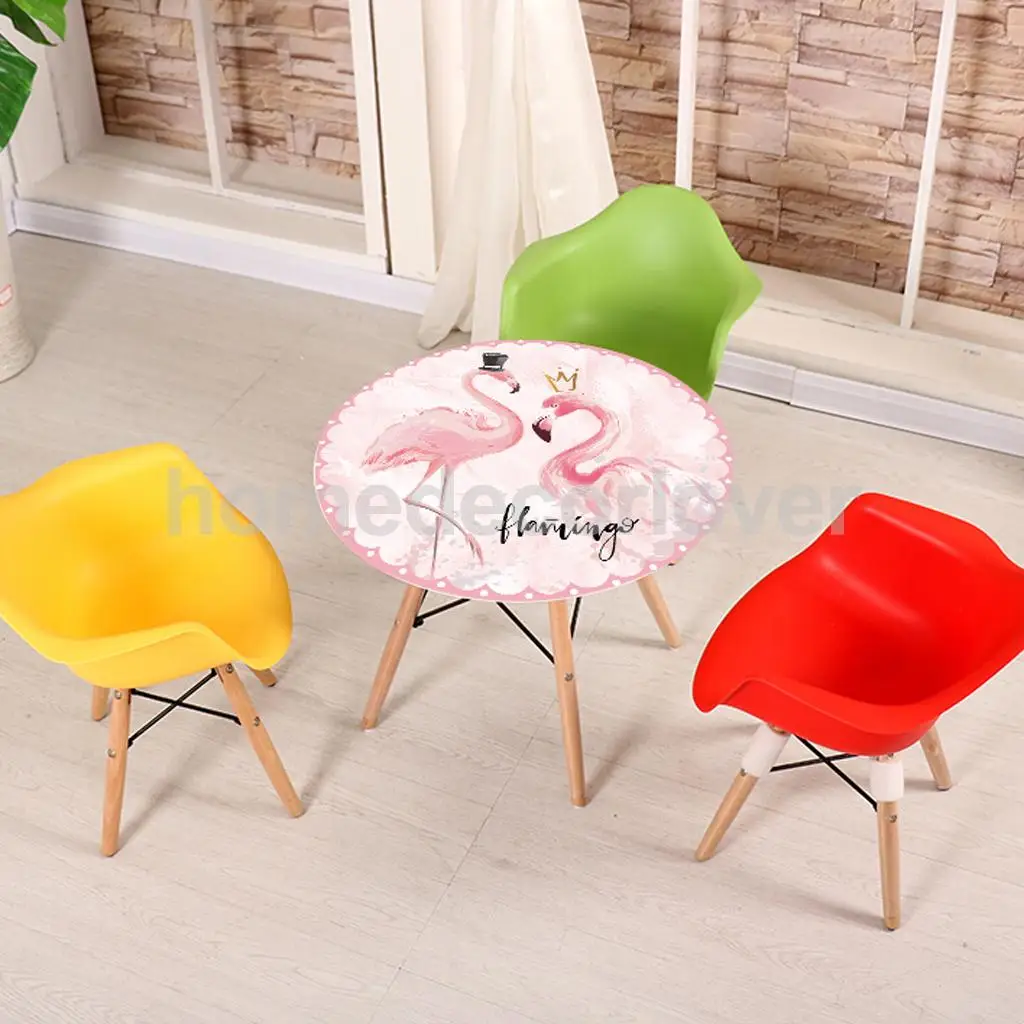 60cm Round 3D Desktop Table Top Countertop Furniture Protection Film Table Sticker PVC Film Decal Murals Cover Film	