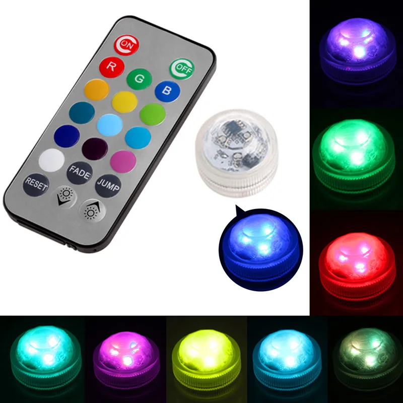 

1PC Remote Controller LED Color Change Wedding Party Fish Tank Wterproof Light Jump/Fade IP67