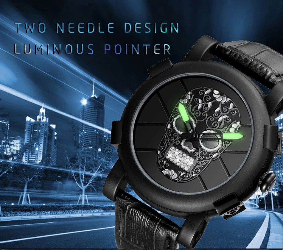 skone skeleton watch