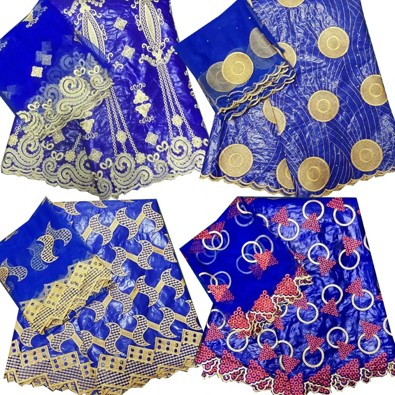 Dubai fabric embroidered Bazin Riche Fabric Africa Nigerian lace fabric