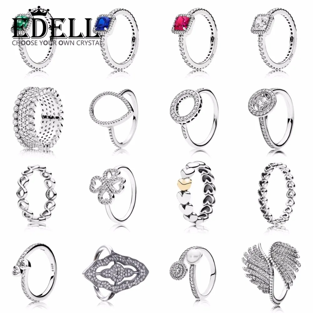 

EDELL Topaz Engagement Wedding Ring Set 925 Sterling Silver Rings For Women Band Wedding Rings Promise Rings Bridal Jewelry
