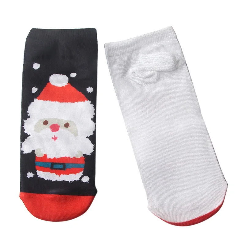 Уличные женские 3D рождественские носки унисекс с рисунком лося носки со снеговиком женские короткие рождественские Лыжные носки