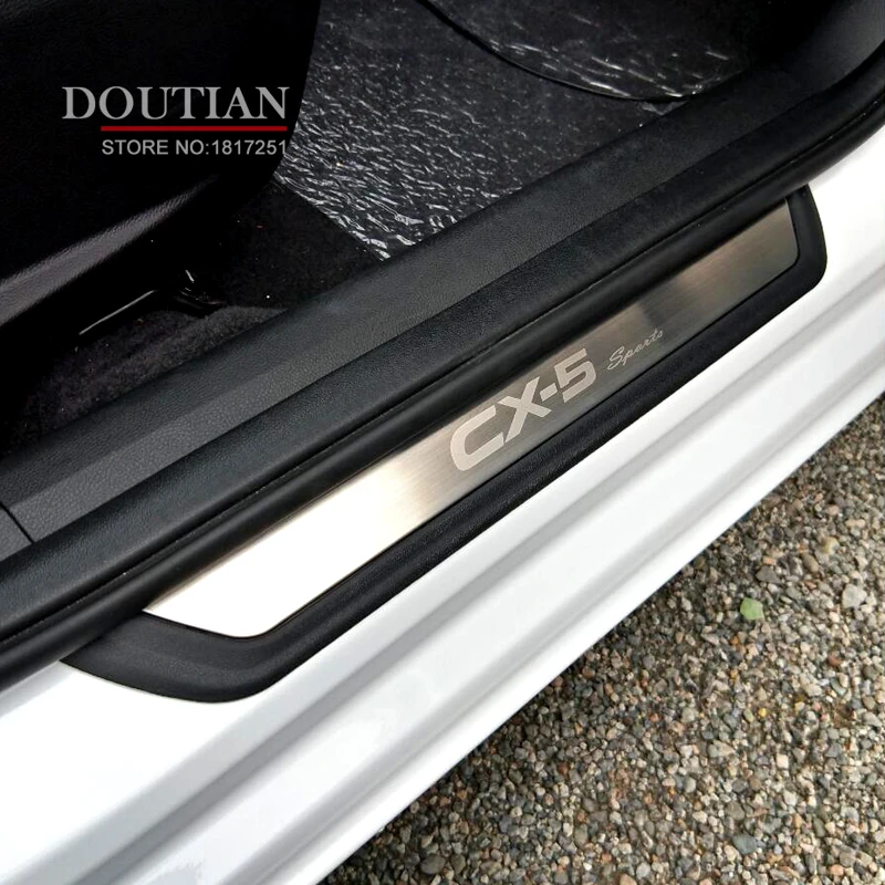 Car Styling For Mazda CX 5 Cx5 2017 2018 Door Sill Scuff Plate
