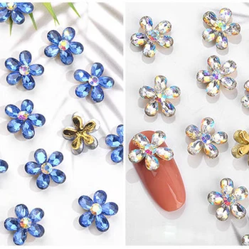 

Flower Drill Nail Art Rhinestone 3D Decorations Big Flower Drill Flower Nail Art Ornament Nail Art DIY Tools