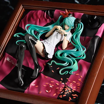 

Primary Color/Brown Photo Frame Hatsune Miku Anime Figures Princess PVC Action Figma Movable Model Toy Christmas Gift QB85