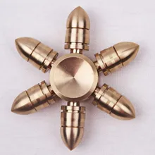 Пулевидный колпачок дизайн медная игрушка ручной Спиннер металлические Tri Спиннер антистресс Новогодний подарок игрушки подарок Человек палец Спиннер игрушки