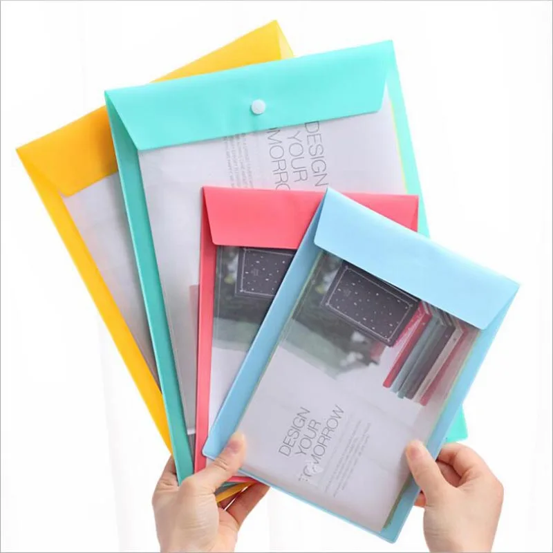 

1PCS portable A4 travel bag PVC waterproof document bag office and school file storage organization multi-function snap storage