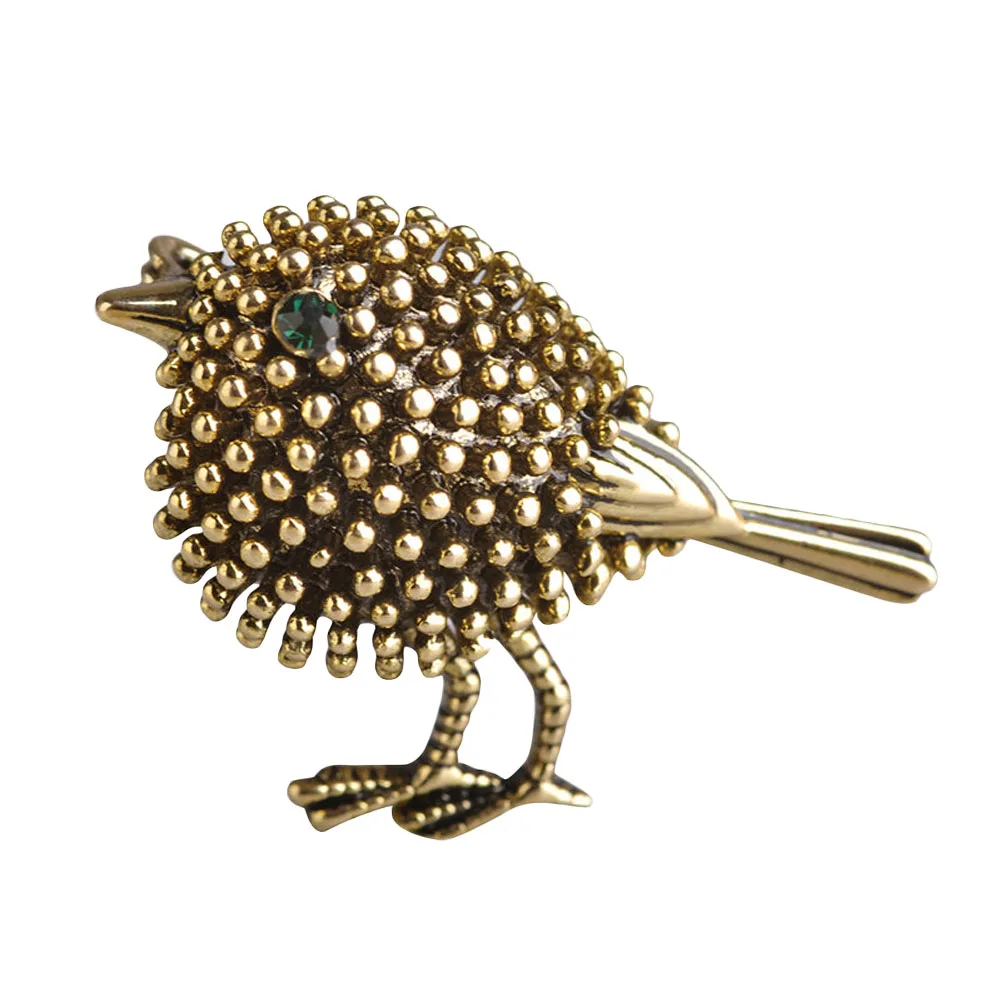 

New Cute Bird Brooches For Women Kids New Year Gifts Alloy Beads Broches Lapel Pins Collar Tips Jewelry