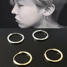 Neue mode schmuck zink-legierung kreis ohrringe ohr ringe paar männer und frauen(China)