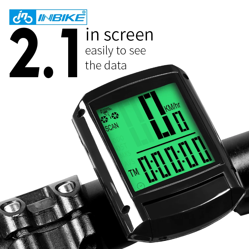 INBIKE Bike Computer MTB Accessories Speedometer Odometer Rainproof Cycling Bicycle Computer Stopwatch for Bicycle Cycling CX408
