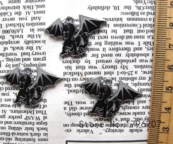 

50 Pcs Bat Halloween Cartoon Charm Necklace/Bracelet/Earrings Pendants DIY Jewelry Making Accessories T-16