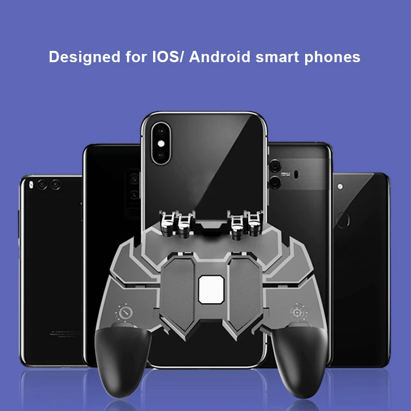 PUBG игровой контроллер кнопка запуска геймпад IOS Android мобильный джойстик 6 пальцев