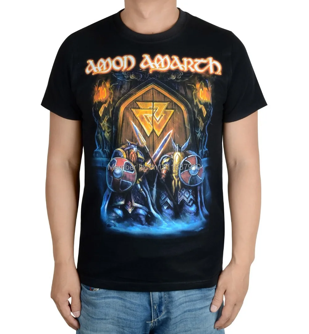 Футболка Harajuku Amon Amarth Rock camiseta Новинка 3D для фитнеса из тяжелого металла хлопка