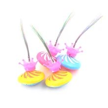 1 шт. детские подарки Корона волоконно-оптический мигающий музыкальный Волчок peg-top Электрический спиннинг Топ креативный красочный гироскоп детская игрушка НЛО