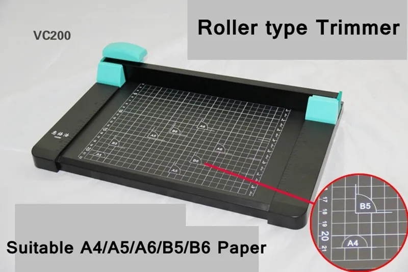 Vighwood VC200 триммер для бумаги подходит A4 A5 A6 B5 B6 машина для резки бумаги из нержавеющей стали лезвие для дома Офис