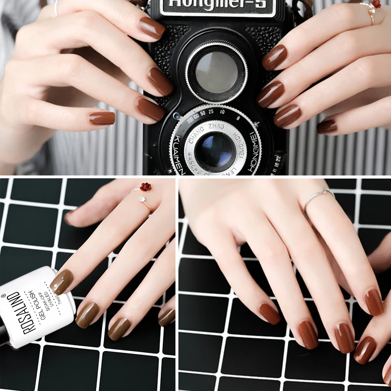 روزاليند الهجين جيل للأظافر الورنيش نقع قبالة زجاجة بيضاء UV ألوان Vernis شبه الدائم مانيكير ل رسومات أظافر هلام البولندية