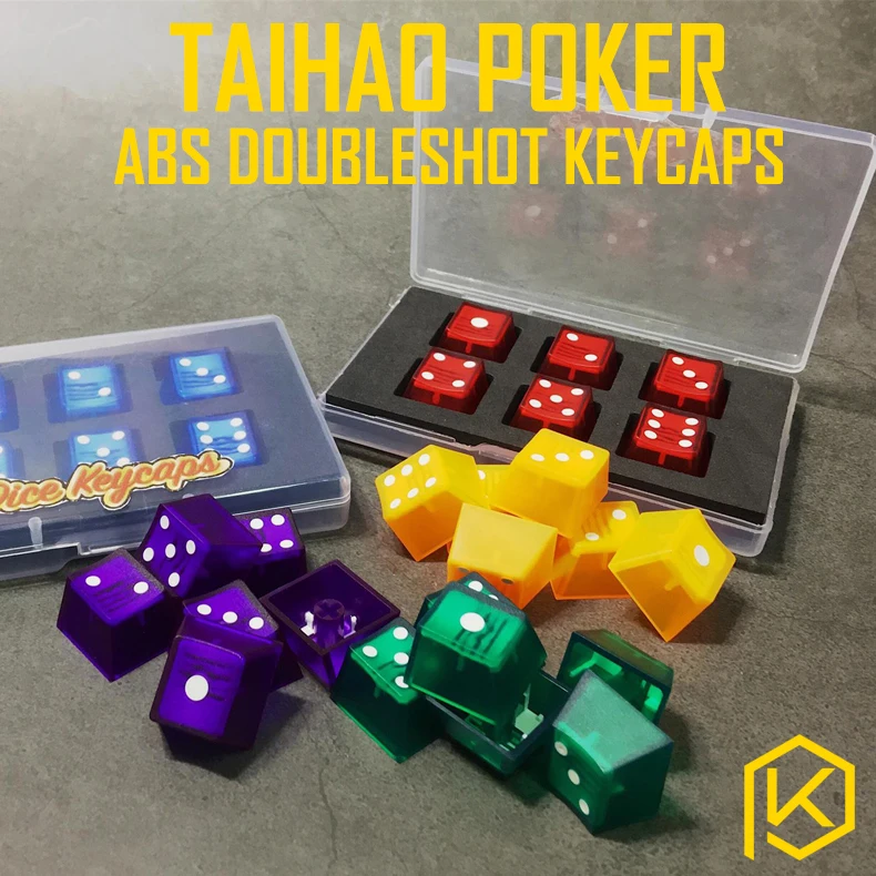 Taihao прозрачный кубический abs doubleshot колпачки для diy игровой механической клавиатуры покер 6 ключей, высокое качество