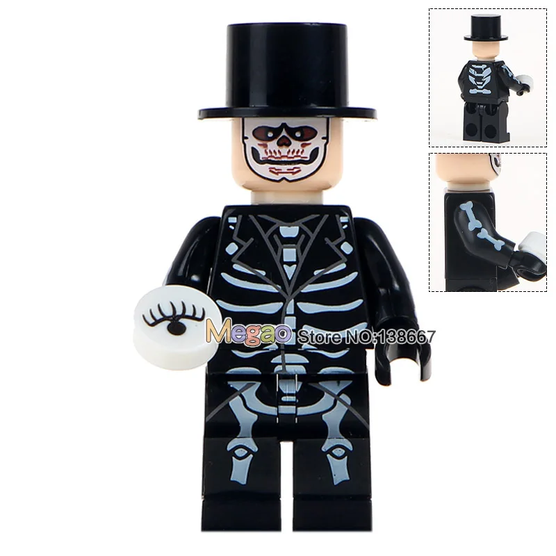 Сливовый 50 pcs/lot The Horror Halloween Series Pumpkin Man Joker Scarecrow Witch Zombie ings Building Blocks Children Toys - Цвет: Сливовый
