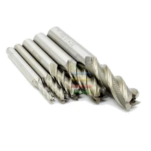 High Quality 5pc 4 6 8 10 12 mm HSS Straight Shank 4 Flutes End Mill Milling CNC Cutter Drill Bits