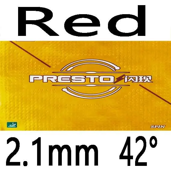 SPIN Red 2.1mm H42 Дружба 729 PRESTO Spin/speed( Новинка, не липкая Резина+ макропористая губка) резиновый пинг-понг для настольного тенниса - Цвет: SPIN Red 2.1mm H42