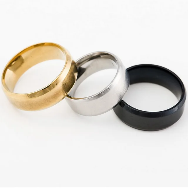 1pc/lot Gold Silver Black Rings Wedding Engagement Charm Rings Size 8 -13 For Me 1pc/lot Gold Silver Black Rings Wedding Engagement Charm Rings Size 8 -13 For Me