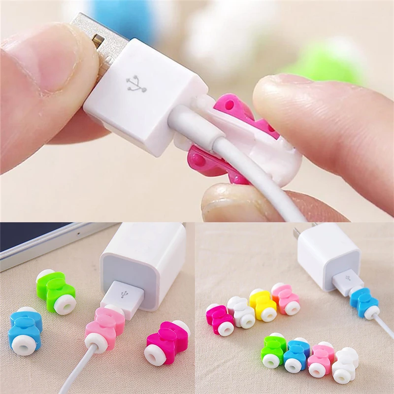 

10PCS Waterproof Phone Bag Case Trendy Cute Protector Saver Cover For iPhone Lighting USB Charging Cable Cord