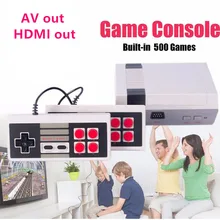 Мини ТВ игровая консоль Поддержка HDMI/AV выход 8 бит Ретро видео игровая консоль встроенные 500 игры Ручной игровой плеер r20